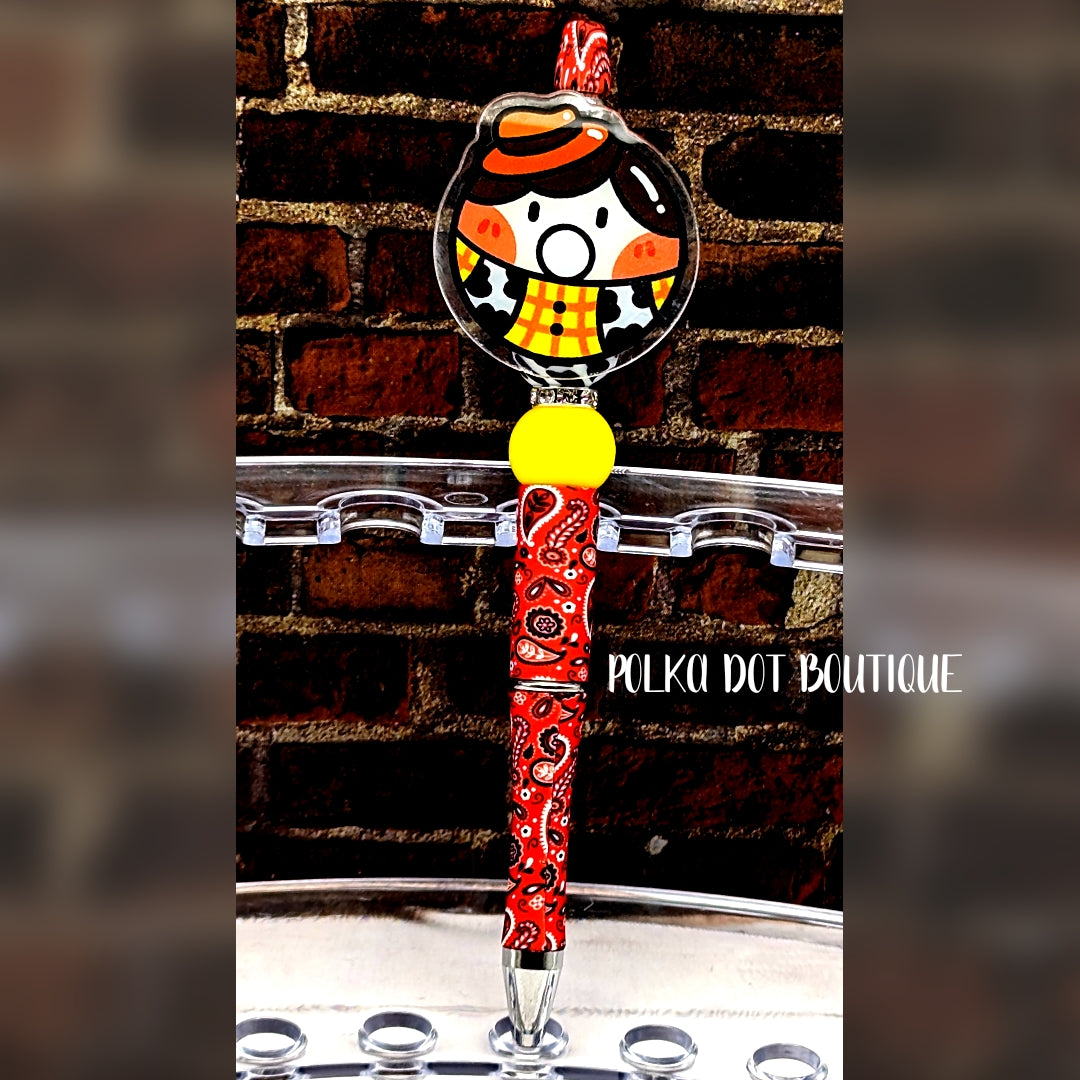 Woody Silicone Beaded Pen