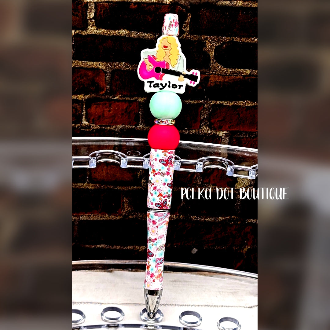 Taylor Swift Silicone Beaded Pen