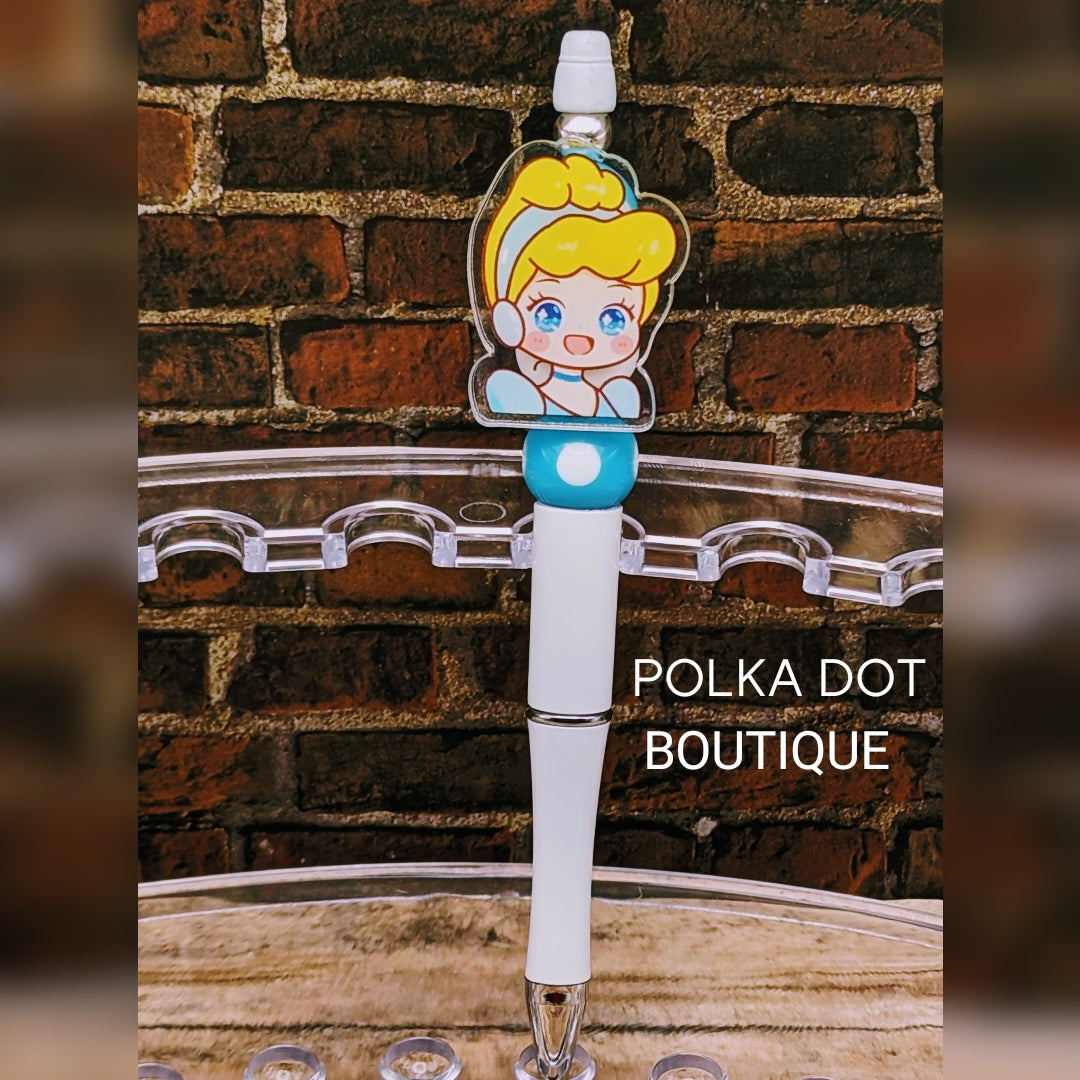 Cinderella Silicone Beaded Pen