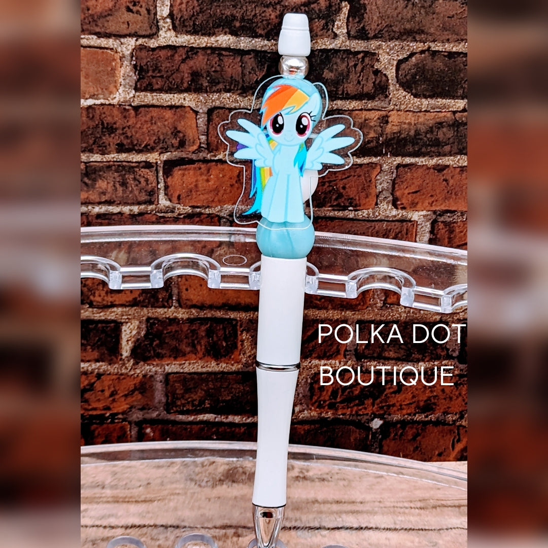 Rainbow Dash MLP Silicone Beaded Pen