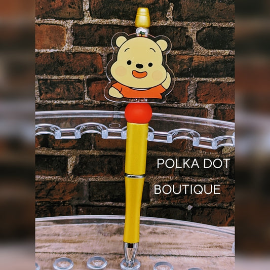 Winnie the Pooh Silicone Beaded Pen