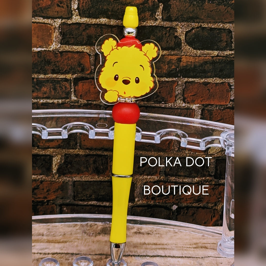 Winnie the Pooh Silicone Beaded Pen