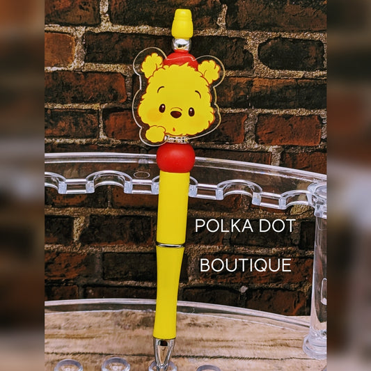 Winnie the Pooh Silicone Beaded Pen