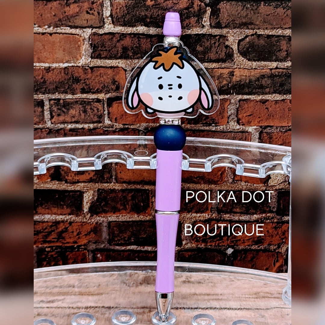 Eeyore Silicone Beaded Pen