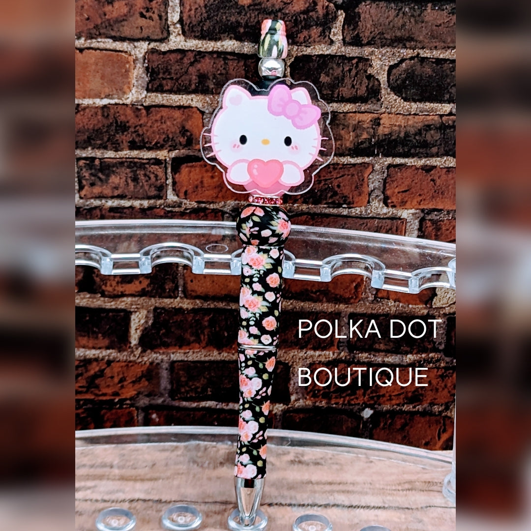 Hello Kitty Silicone Beaded Pen