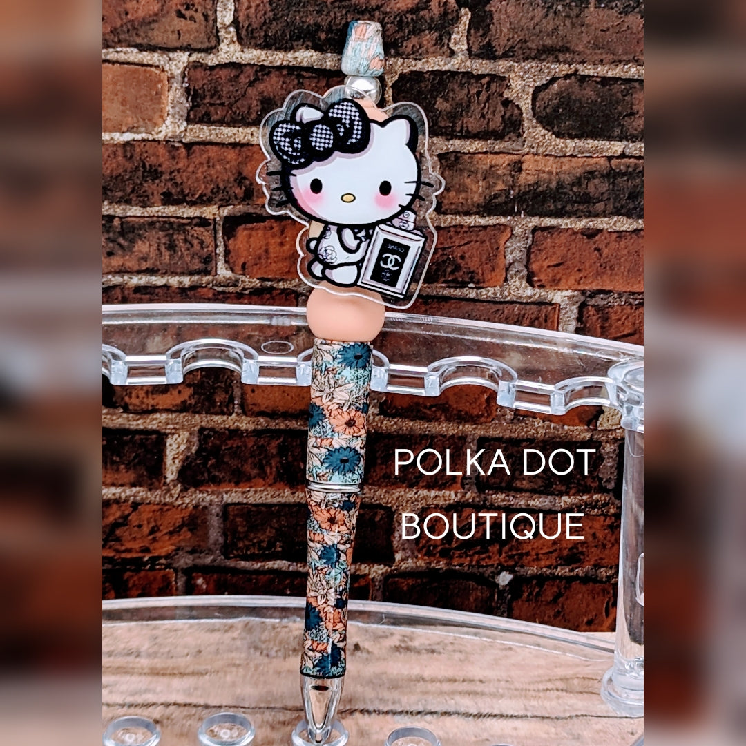 Hello Kitty Silicone Beaded Pen