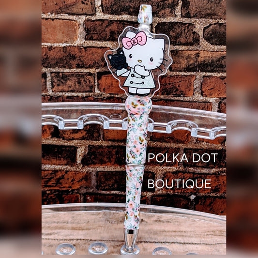 Hello Kitty Silicone Beaded Pen