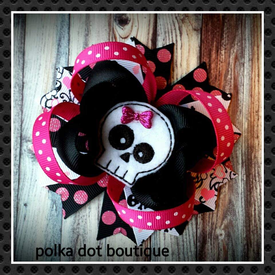 Skull Hairbow