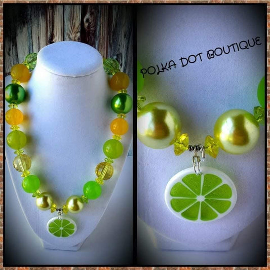 Lemon Lime Chunky Necklace