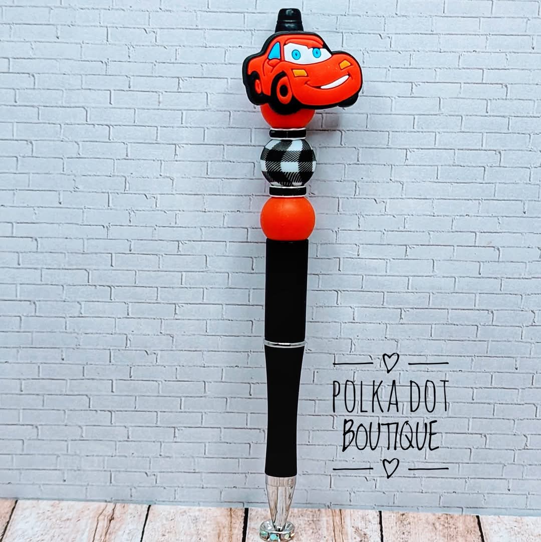Cars : Lighting McQueen Silicone Beaded Pen