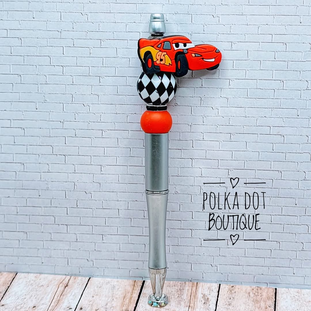 Cars : Lighting McQueen Silicone Beaded Pen
