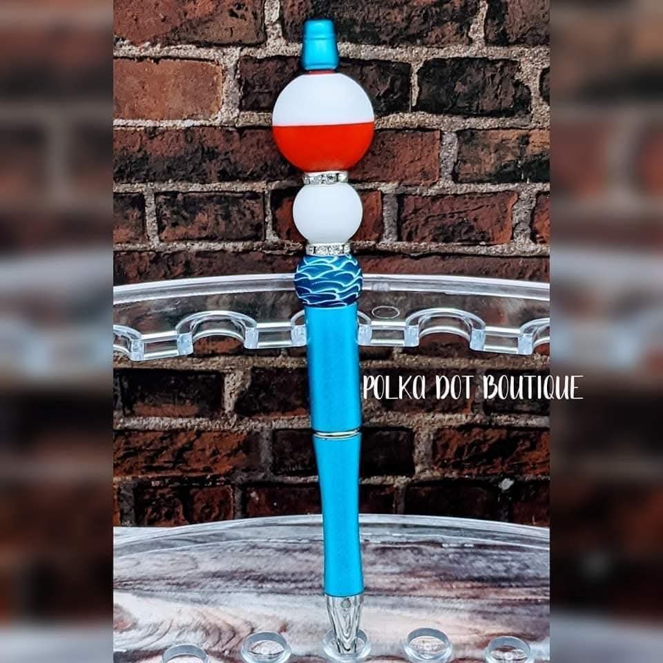 Fishing Bobber Silicone Beaded Pen