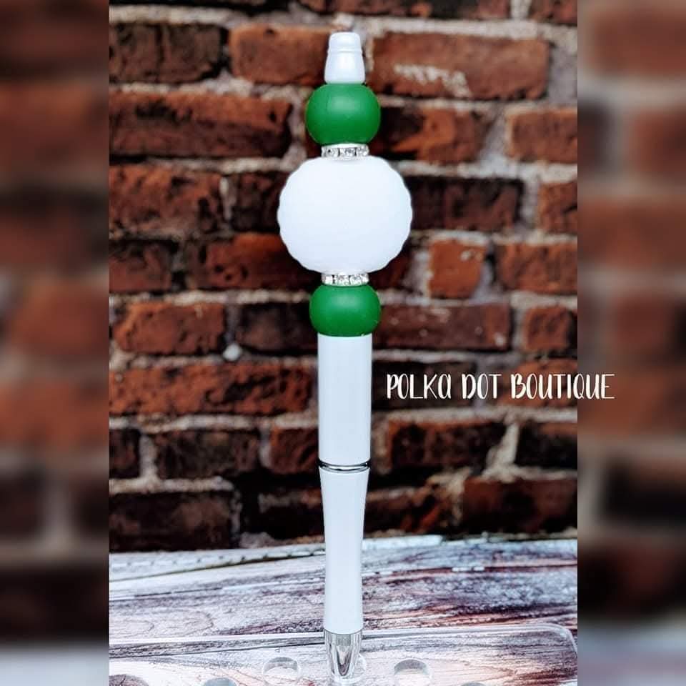 Golf Ball Silicone Beaded Pen