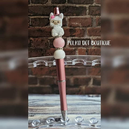 Lamb Silicone Beaded Pen