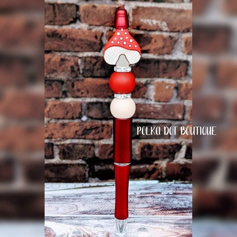 Mushroom Silicone Beaded Pen