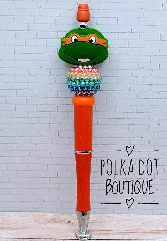 Nina Turtles : Michaelanglo Silicone Beaded Pen