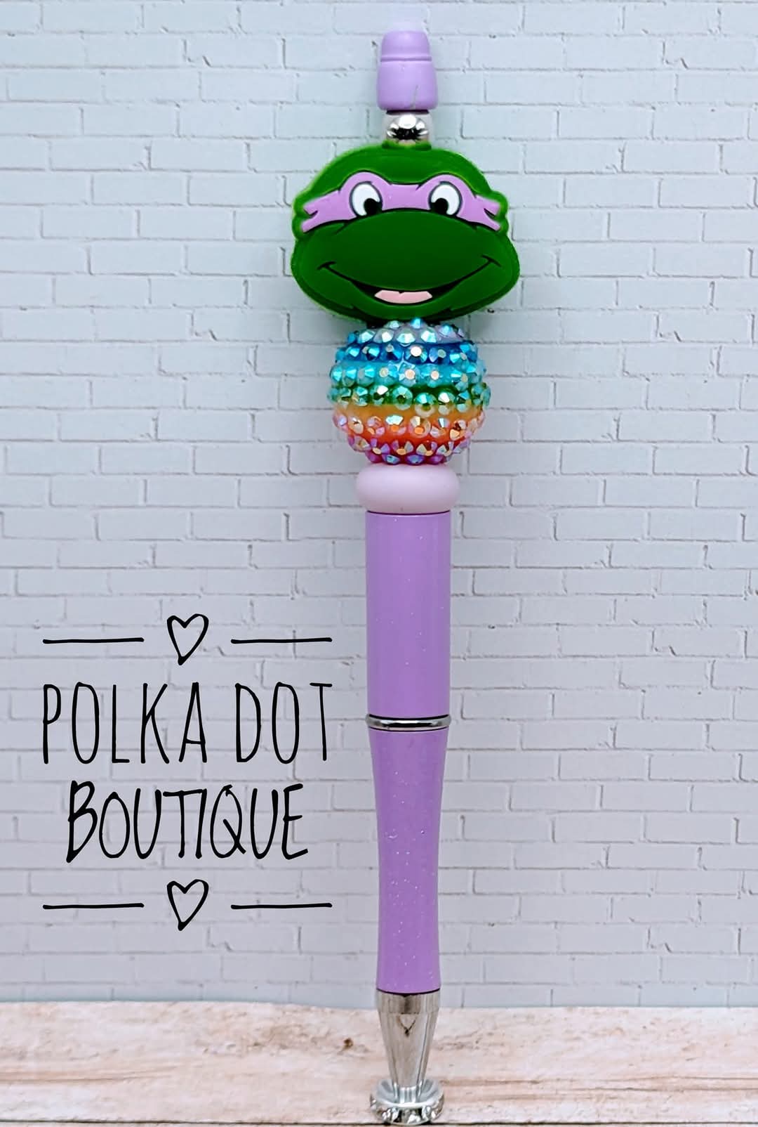 Nina Turtles : Donetello Silicone Beaded Pen