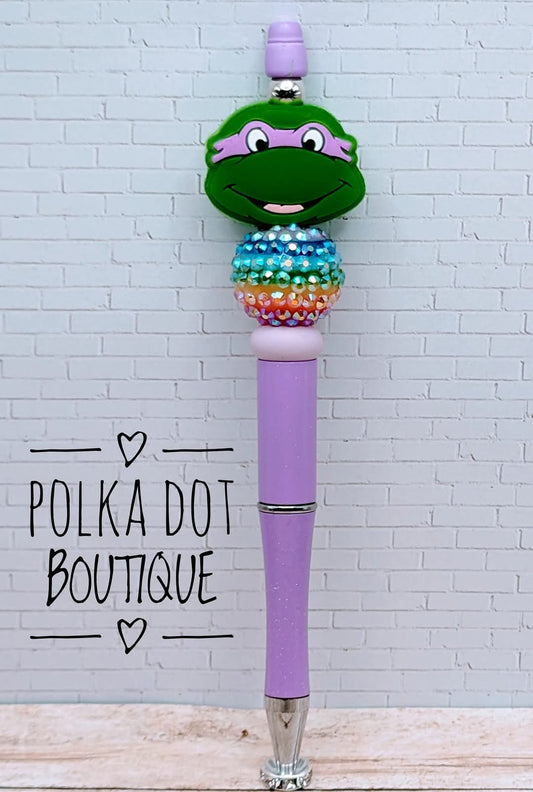Nina Turtles : Donetello Silicone Beaded Pen