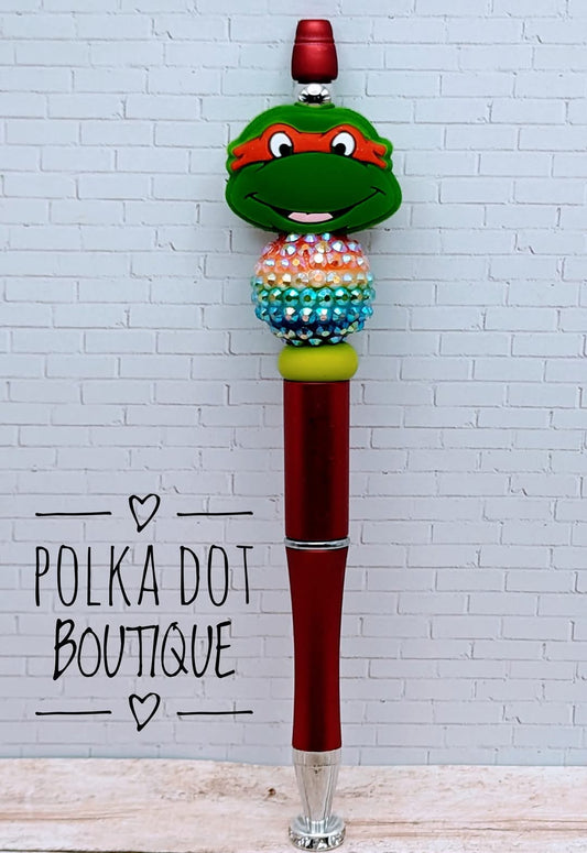 Nina Turtles : Raphael Silicone Beaded Pen