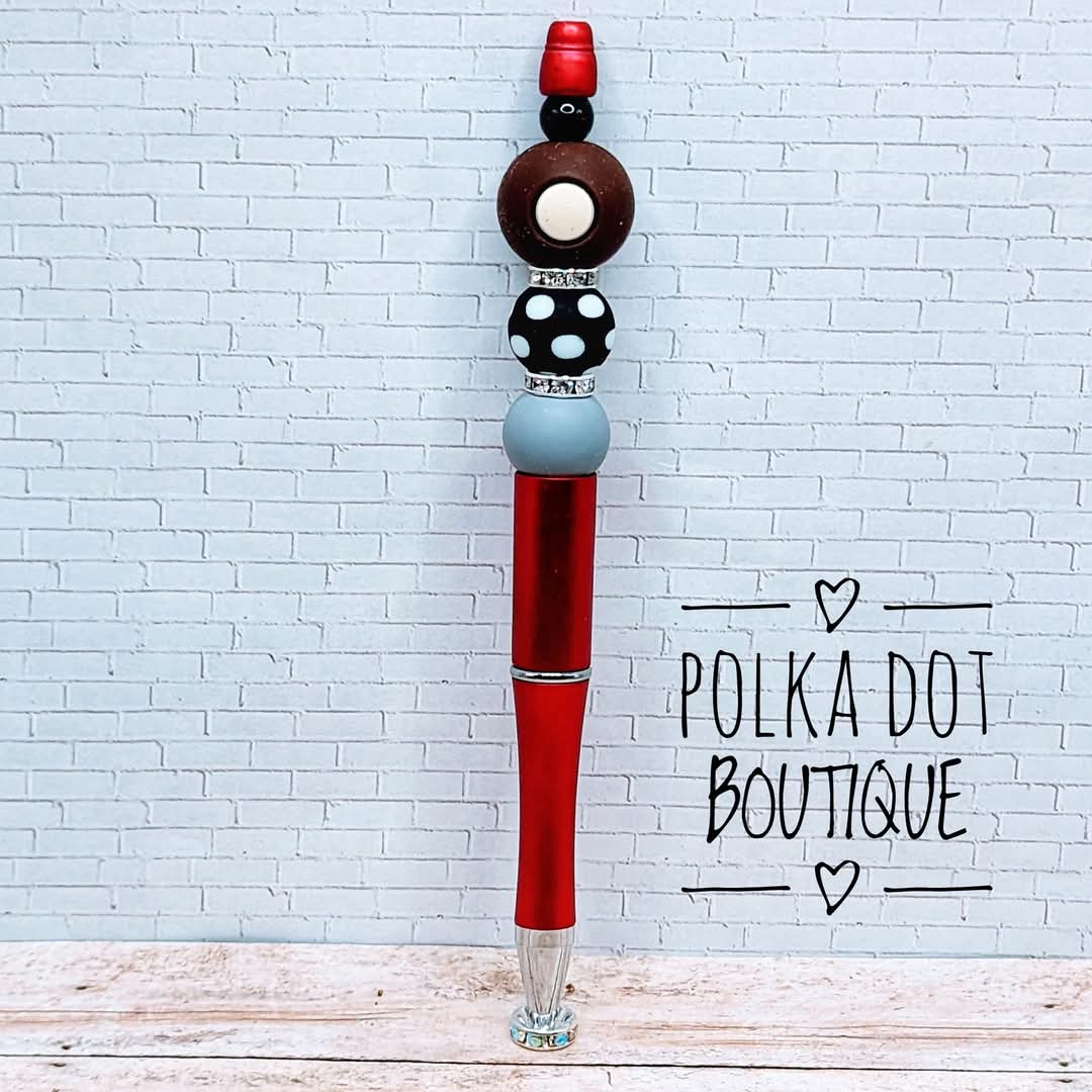 Ohio State Buckeye Silicone Beaded Pen