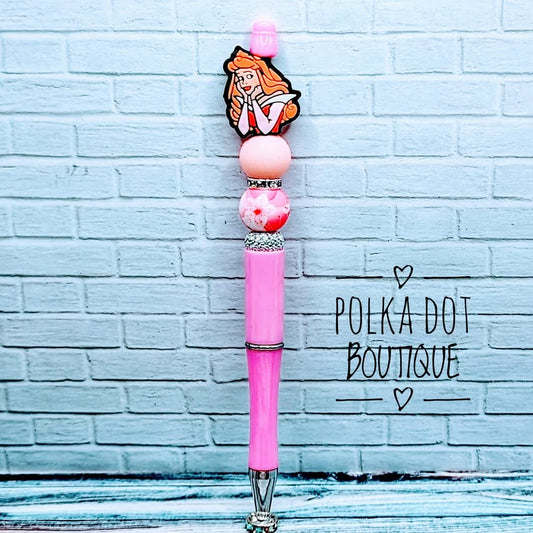 Princess: Aurora Silicone Beaded Pen