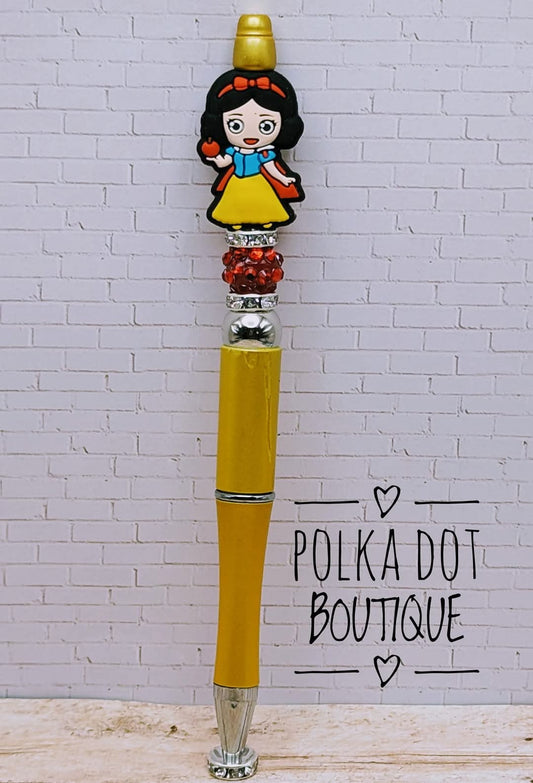Princess: Snow White Silicone Beaded Pen