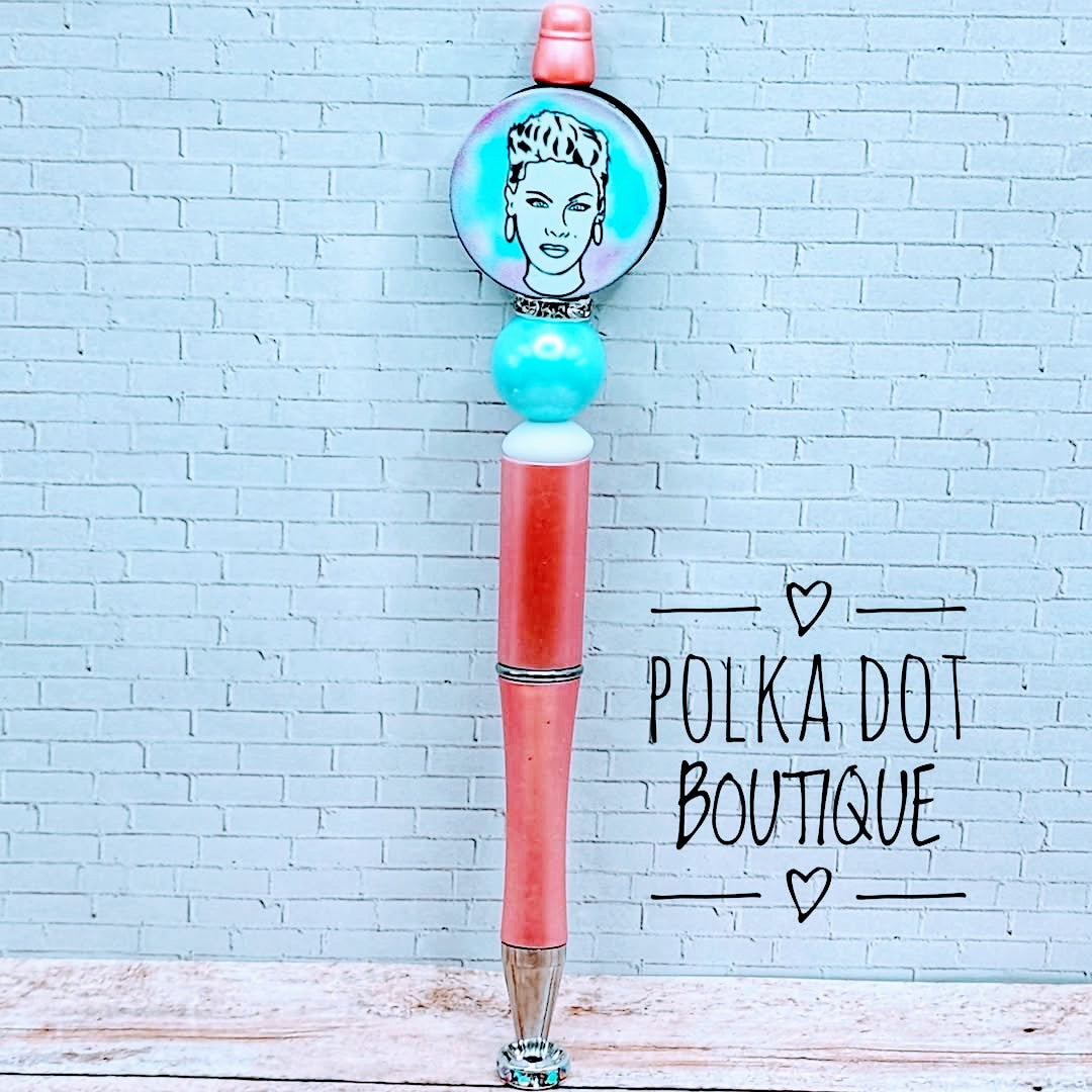 Singer : Pink Silicone Beaded Pen