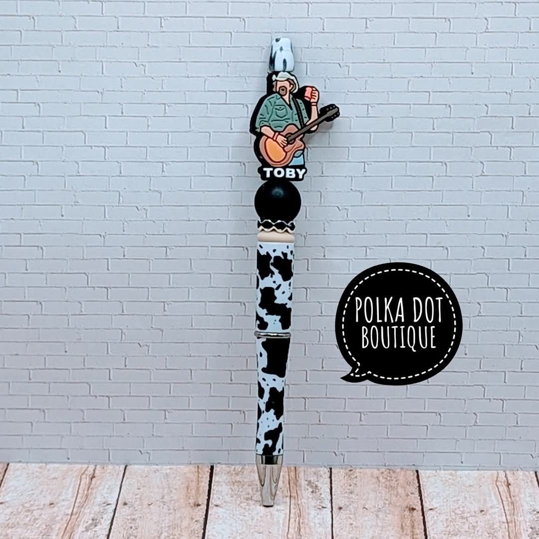 Singer : Toby Keith Silicone Beaded Pen