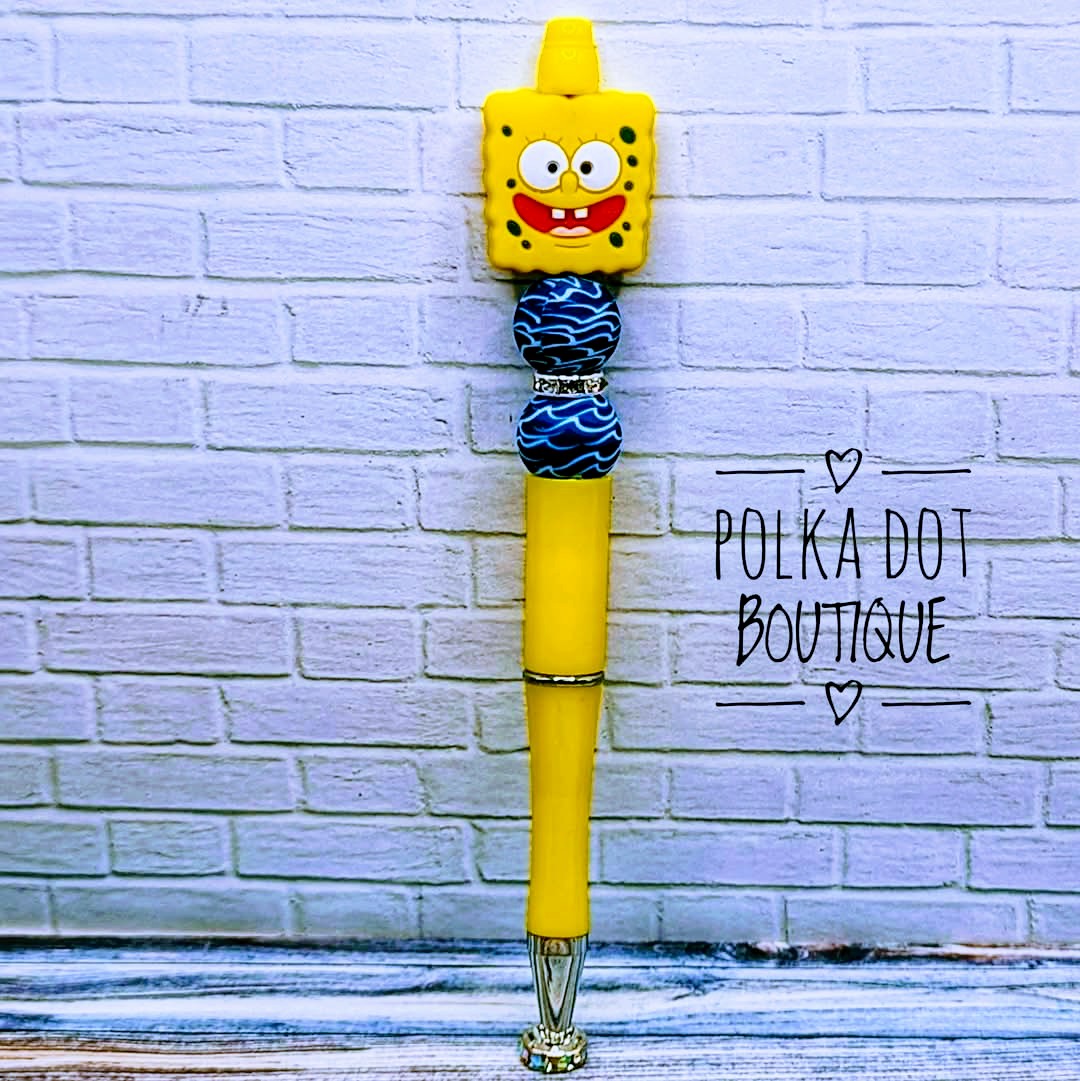 SpongeBob Silicone Beaded Pen