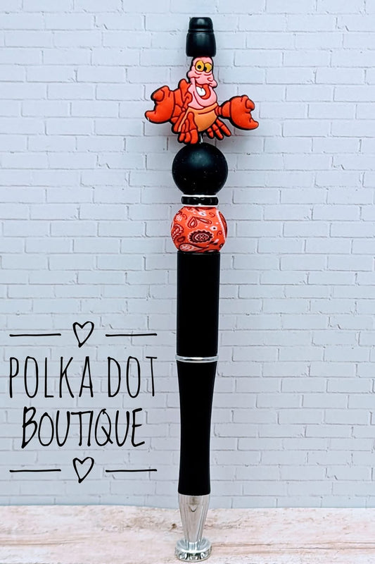 Little Mermaid : Sebastian Silicone Beaded Pen
