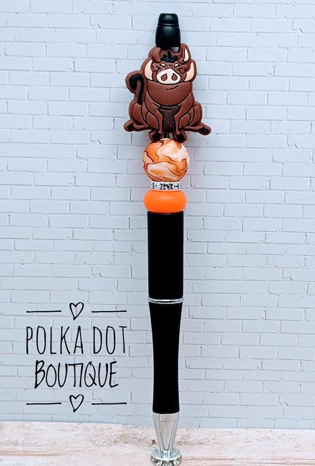 Lion King : Pumba Silicone Beaded Pen