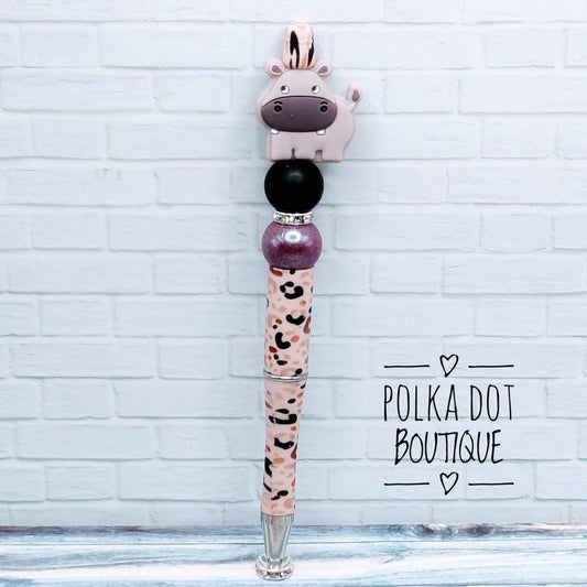 Hippo Silicone Beaded Pen