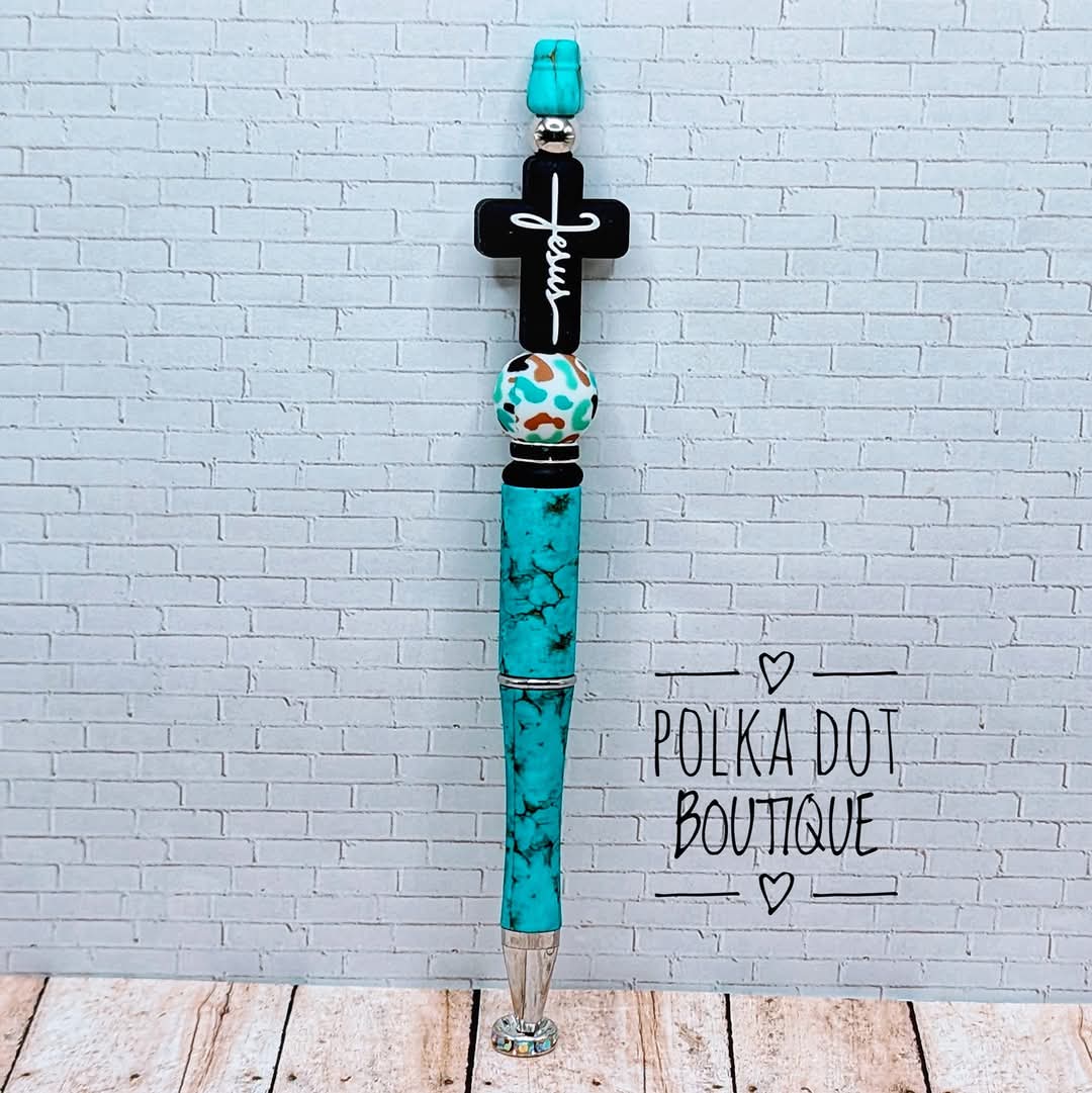 Cross : Black Faith Silicone Beaded Pen