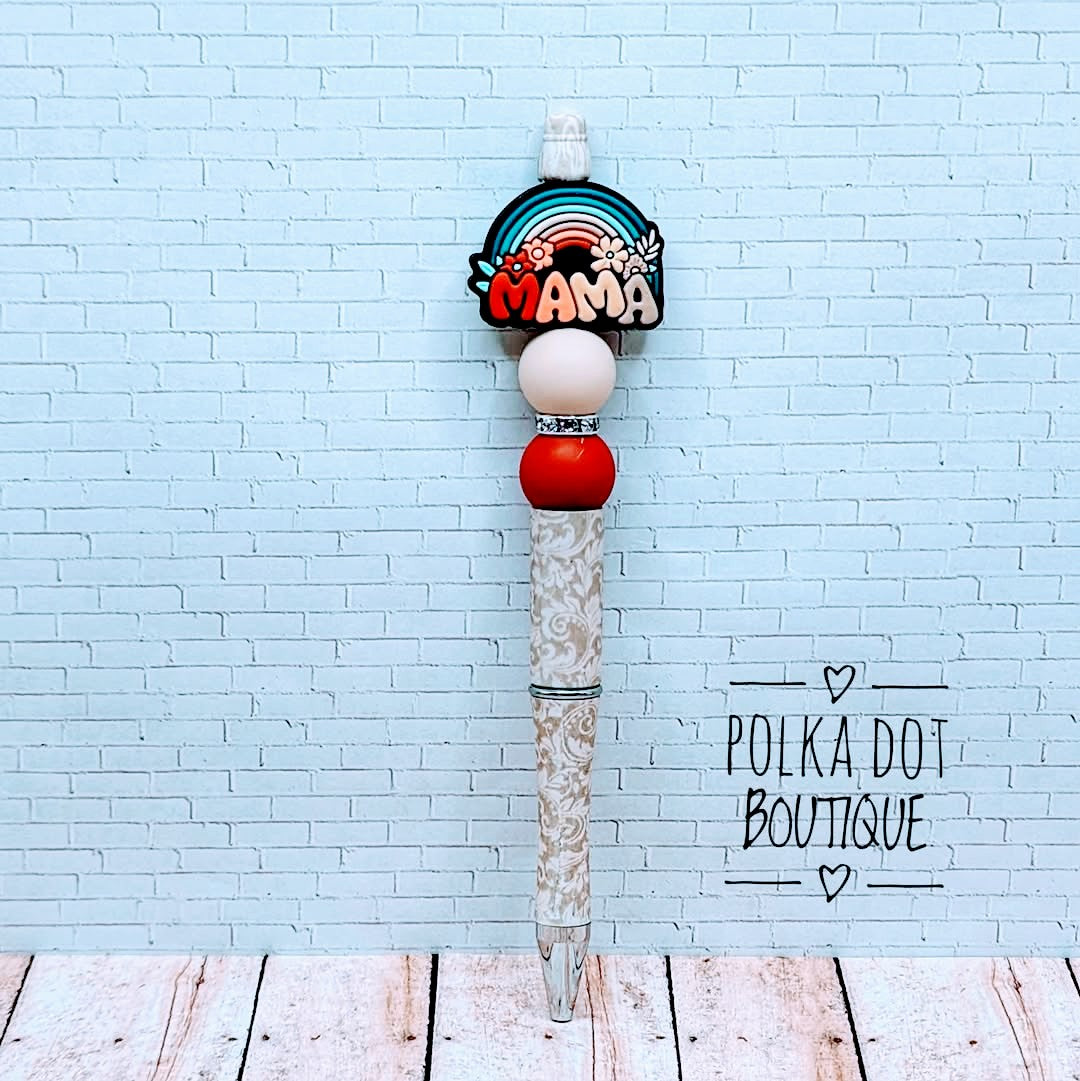 Mama Silicone Beaded Pen