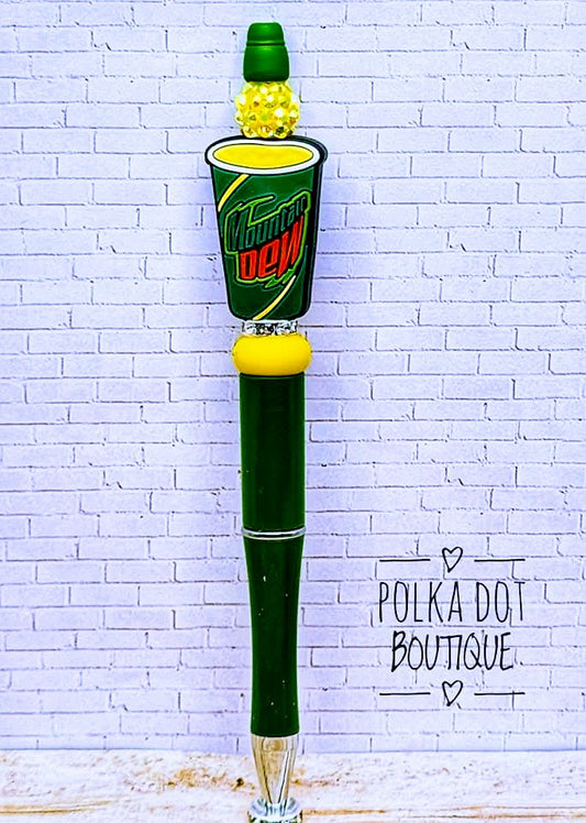 Mountain Dew Silicone Beaded Pen