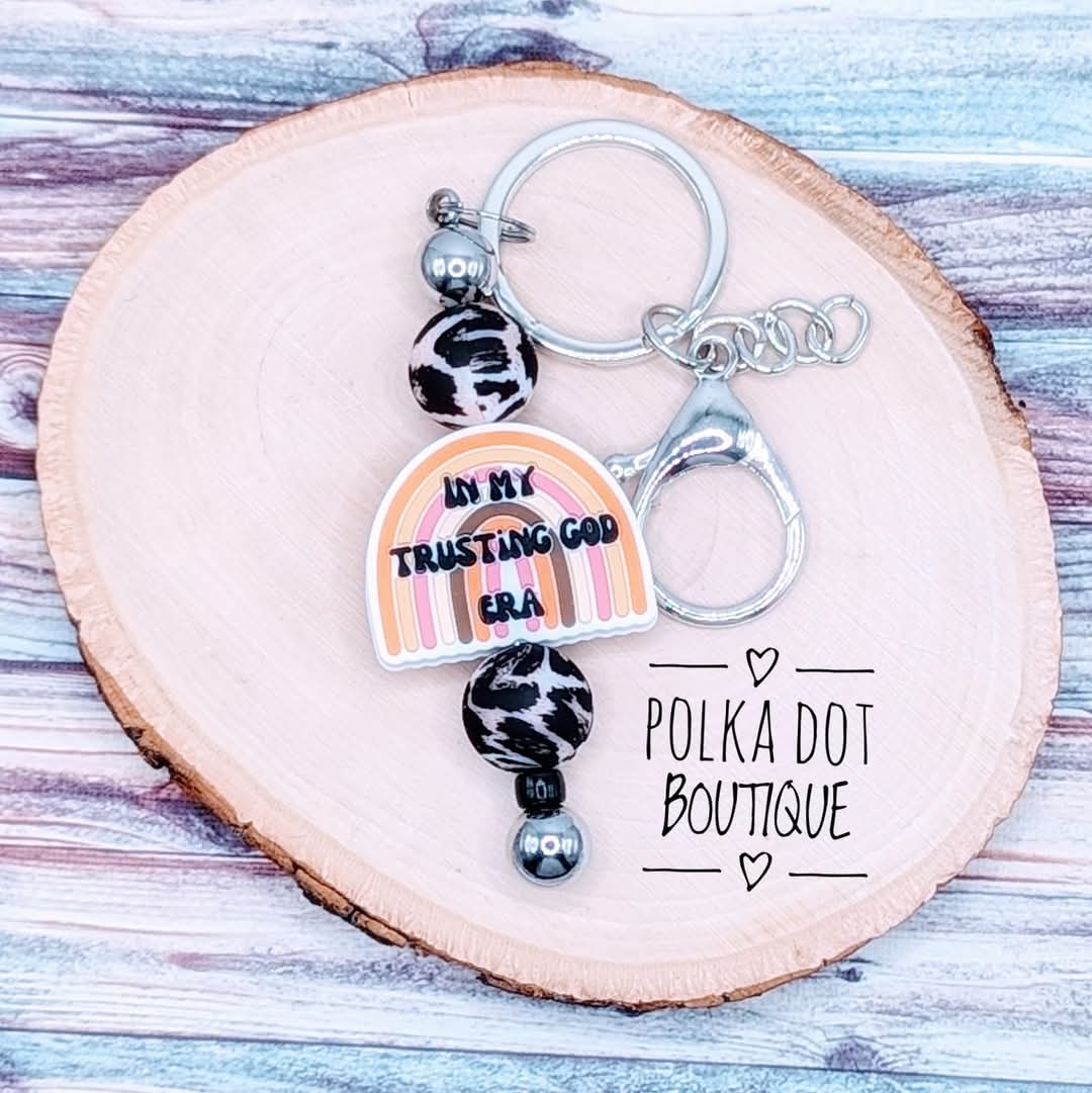 In my trusting God Era Silicone Keychain