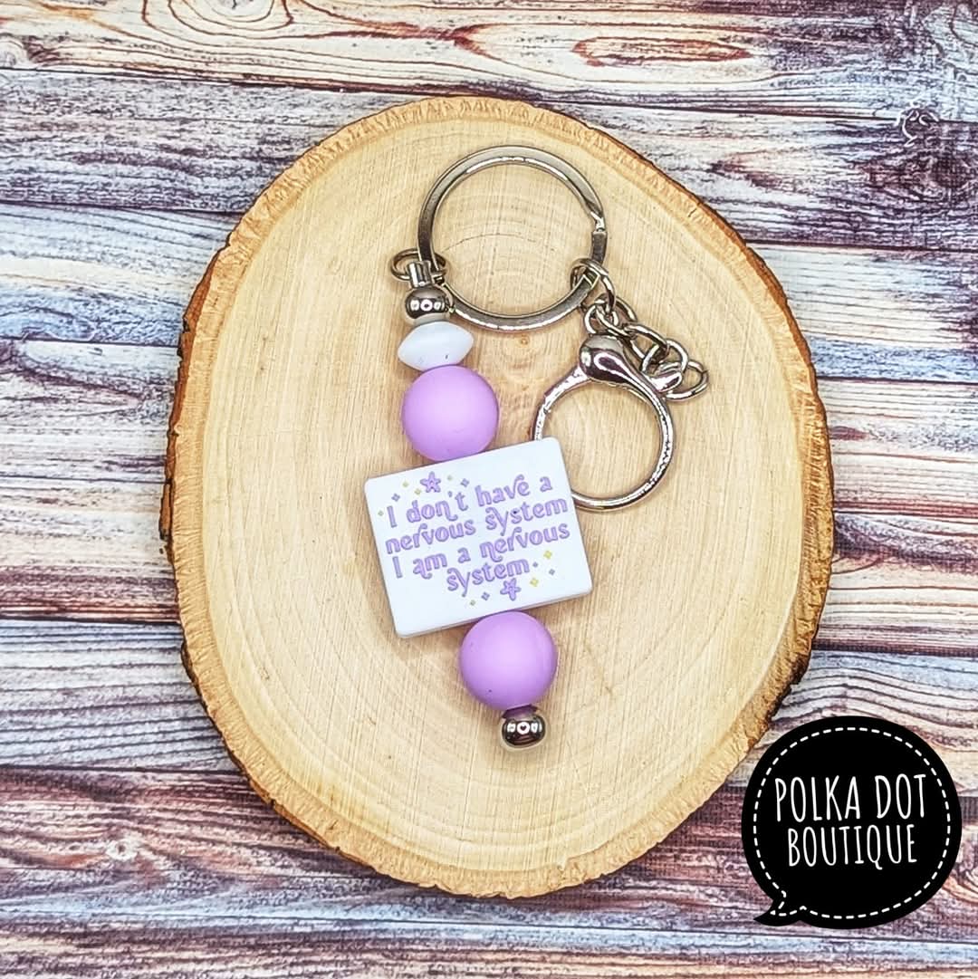 Nervous System Silicone Keychain