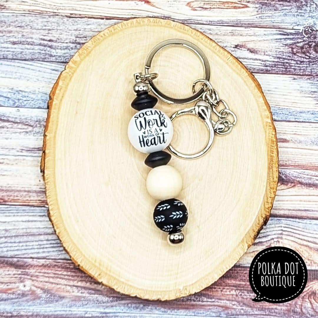 Social Worker Silicone Keychain