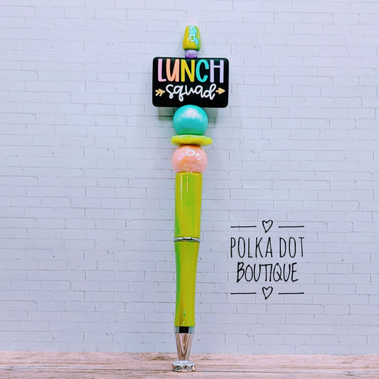 Teacher / Staff : Lunch Squad Silicone Beaded Pen