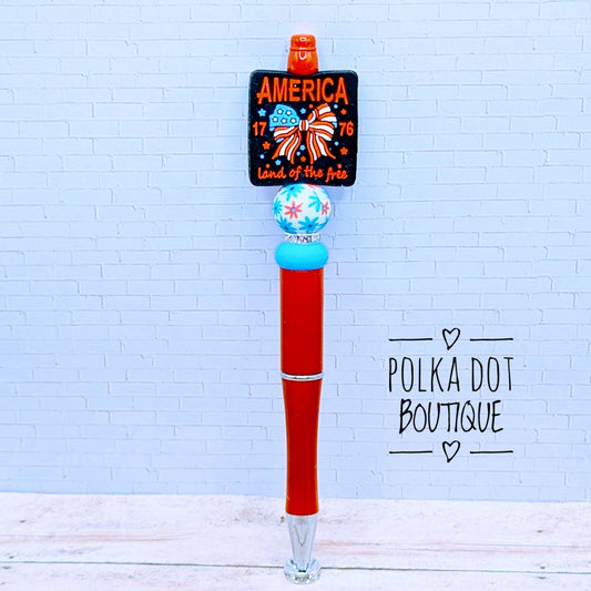 America Silicone Beaded Pen