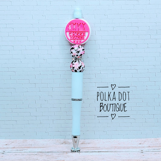 Cheerleader Silicone Beaded Pen