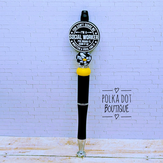 Career : Social Worker Silicone Beaded Pen