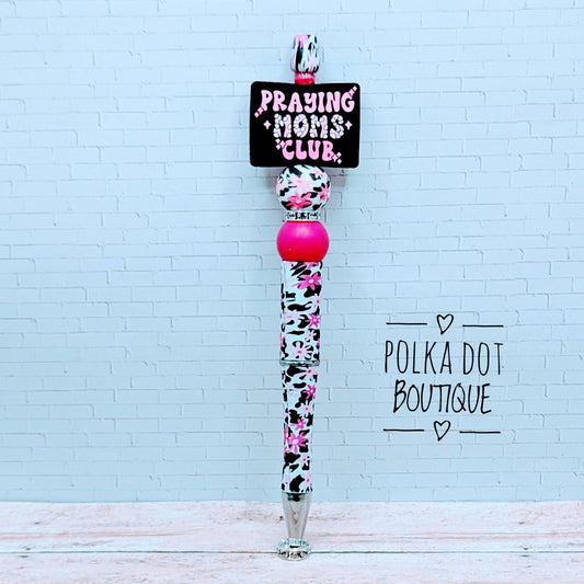 Faith : Praying moms club Silicone Beaded Pen