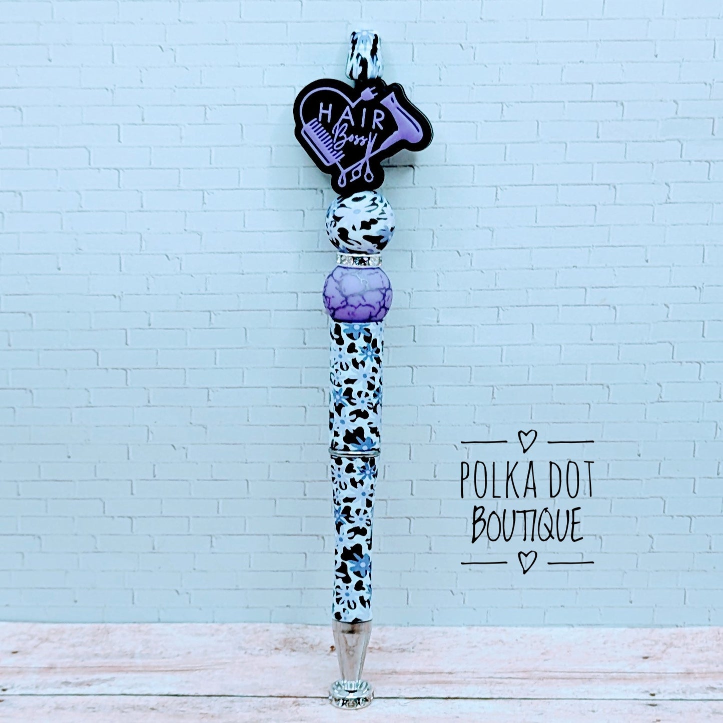Career : Hairdresser Silicone Beaded Pen