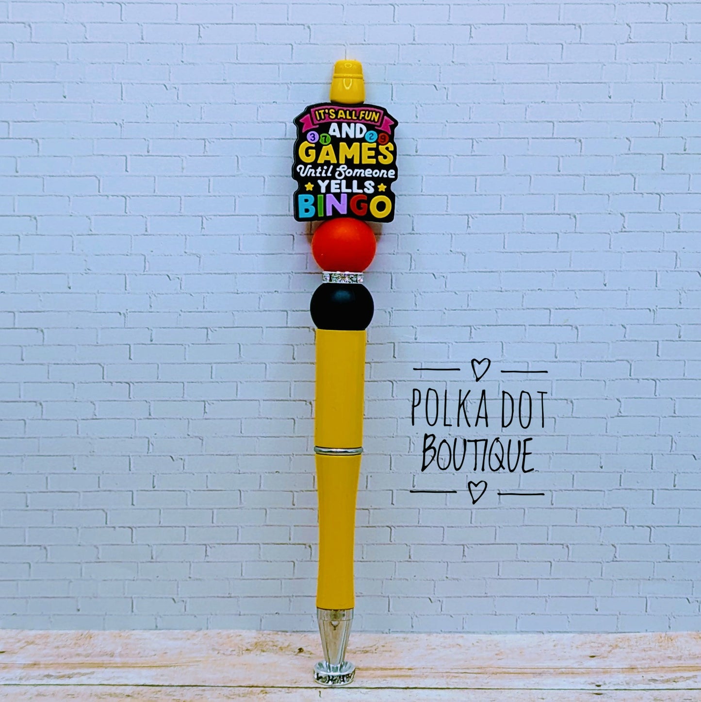 Games and Bingo Silicone Beaded Pen