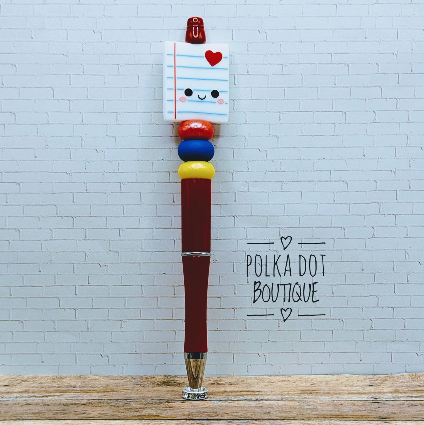 Teacher : Paper Silicone Beaded Pen