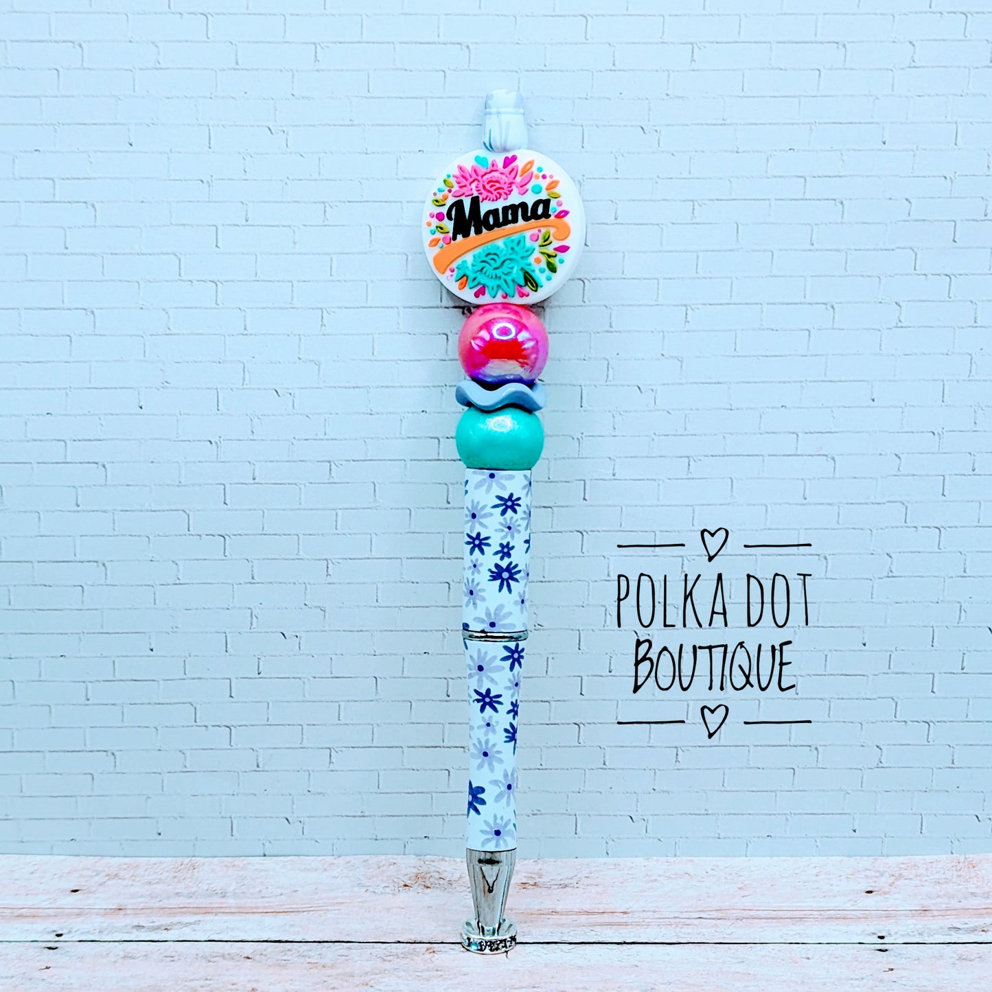 Mama Silicone Beaded Pen