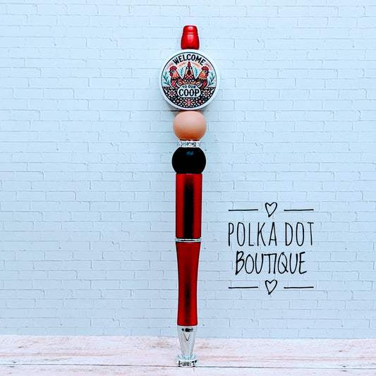 Welcome to the Coop Silicone Beaded Pen