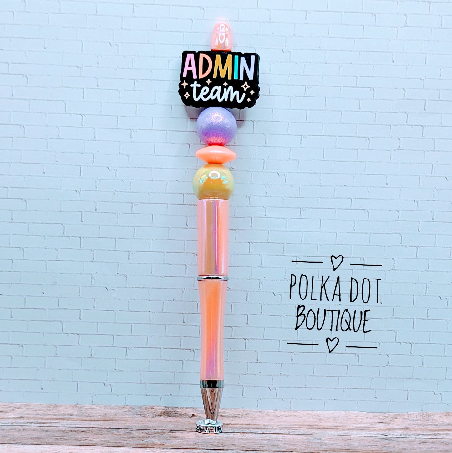 Teacher / Staff : Admin Team Silicone Beaded Pen