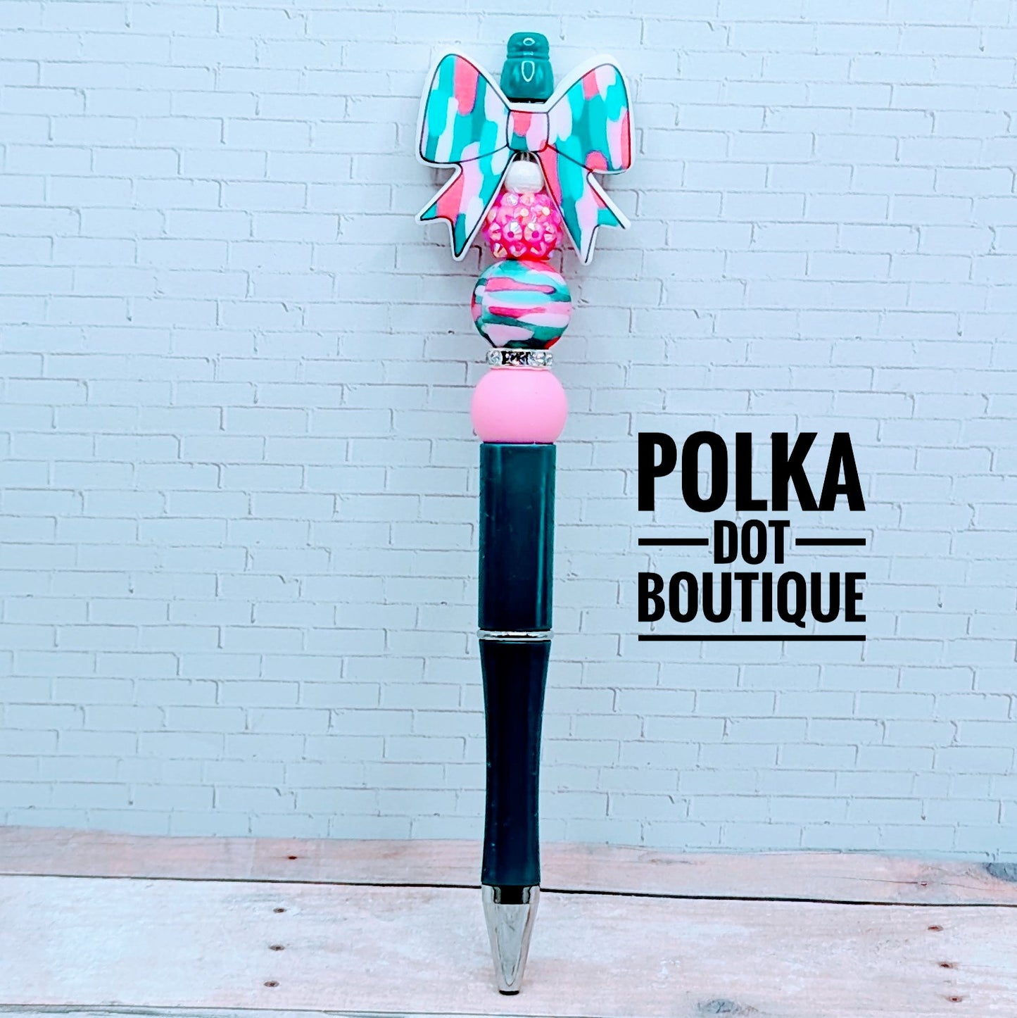 Bow : Waterbrush Bow Silicone Beaded Pen